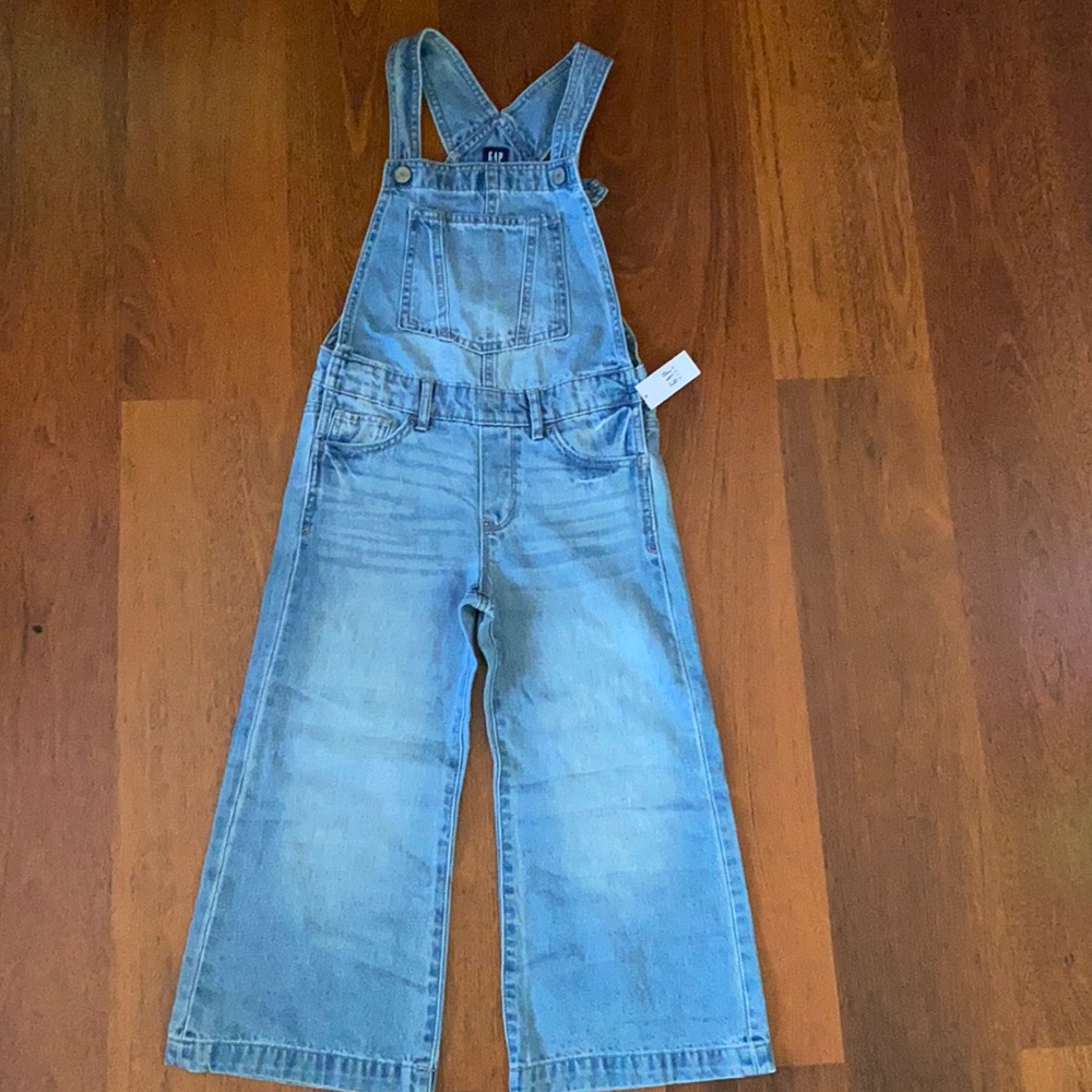 Gap Girls Denim Wide-Leg Overalls